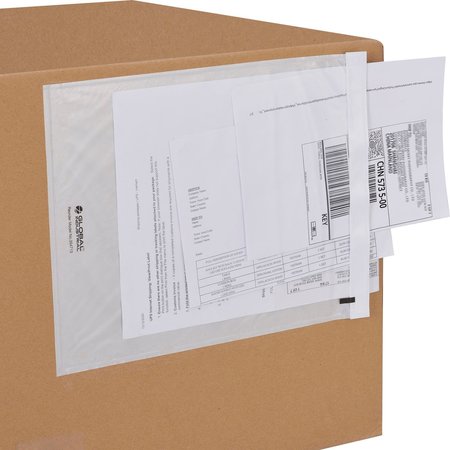 GLOBAL INDUSTRIAL Packing List Envelopes, 12L x 9-1/2W, Clear, 500PK 354713